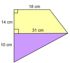 Diện tích hình bên là: (ảnh 1)
