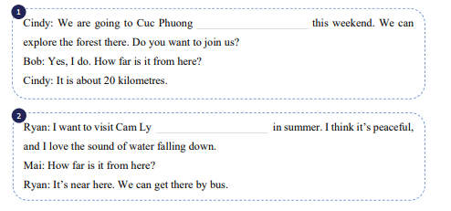 Read and complete the dialogues with the given words.               (ảnh 2)