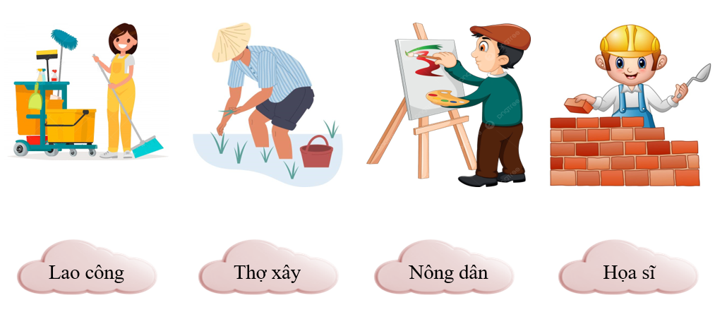 Hãy nối bức tranh với tên nghề nghiệp ứng với bức tranh đó cho phù hợp (ảnh 1)
