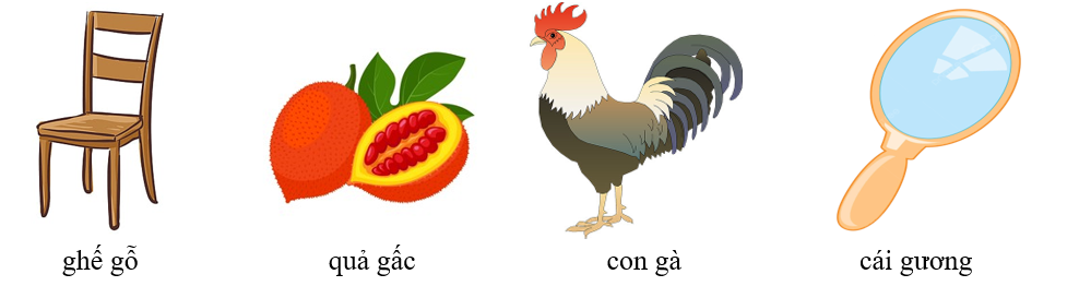 Điền các sự vật bắt đầu bằng “gh” hoặc “g” phù hợp với các hình ảnh: (ảnh 1)