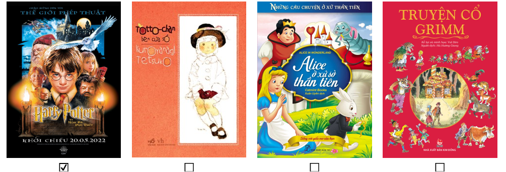 Nhân vật nào trong tác phẩm do nhà văn Rô-linh sáng tác được trẻ em khắp thế giới biết đến? Em hãy đánh dấu ☑ vào đáp án đúng: (ảnh 2)