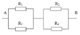 Cho mạch điện như hình vẽ. Biết R1 = 15Omega ,R2 = 30Omega ,{R_3} = 45Omega ,{R_4} = 10Omega ,U_{AB} = 75V. Để số chỉ của ampe kế bằng không thì điện trở R_4 có giá trị bằng (ảnh 2)