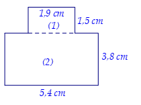 Một mảnh đất được vẽ trên bản đồ tỉ lệ 1 : 1 000 với kích thước như hình vẽ: Tính diện tích mảnh đất đó trong thực tế? (ảnh 2)