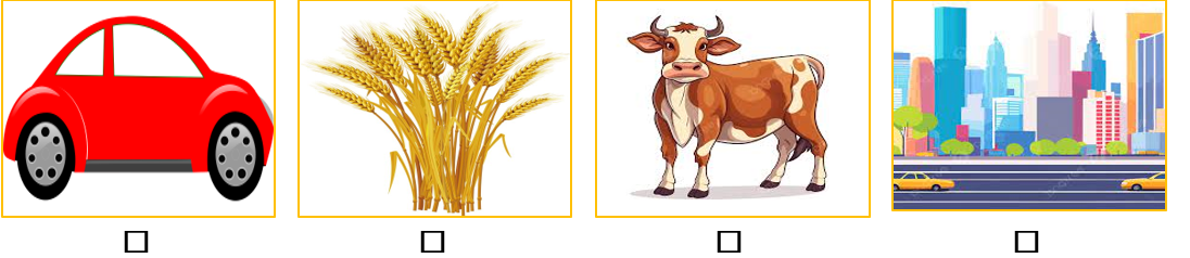 Em hãy đánh dấu ☑ vào ô trống chứa hình ảnh nói về quê hương: (ảnh 1)