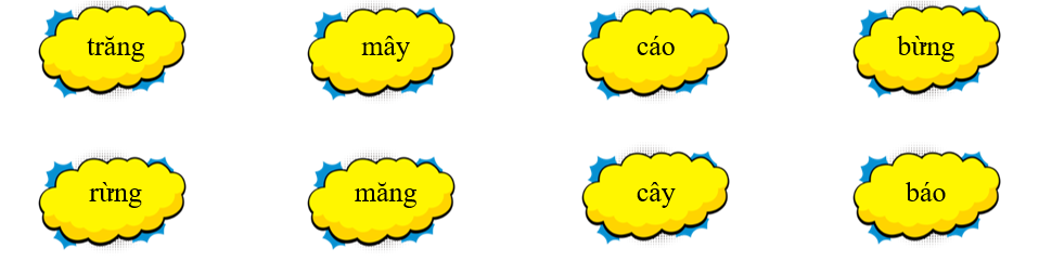 Bài 4. Em hãy nối những tiếng bắt vần với nhau: (ảnh 1)