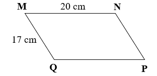 Điền vào ô trống cho thích hợp. Cho hình bình hành MNPQ như hình bên: (ảnh 2)