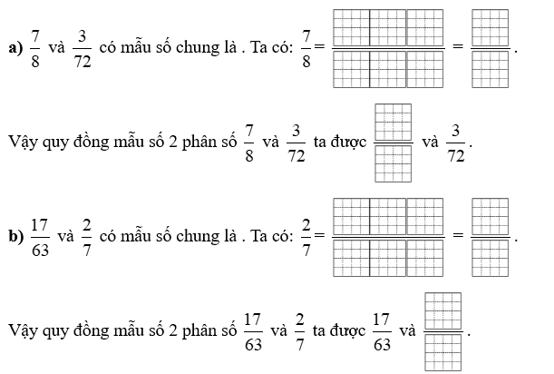 Điền số thích hợp vào ô trống. (ảnh 1)