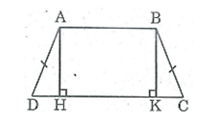Hình thang cân ABCD có AB //CD và AB < CD, hai đường cao AH, BK.  a) Chứng minh DAHD = DBKC.  b) Chứng minh AB = HK (ảnh 1)