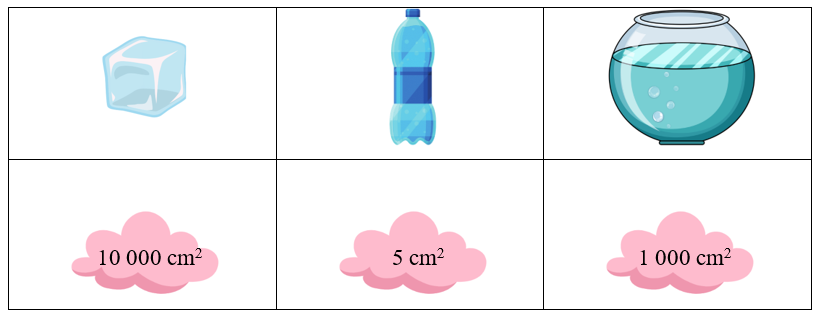 Nối hình với thể tích thích hợp: (ảnh 1)