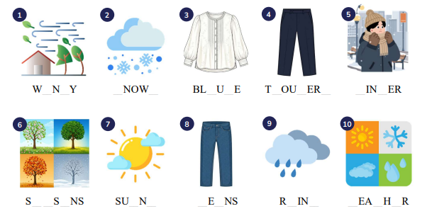 Write the missing letters. W__ N__Y (ảnh 1)