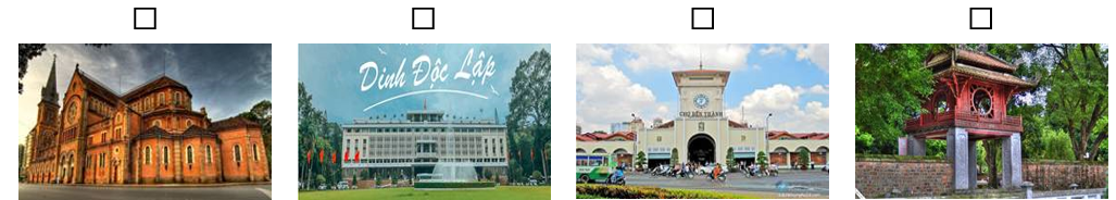 Đánh dấu ☑ vào ảnh ở thành phố Hồ Chí Minh. (ảnh 1)