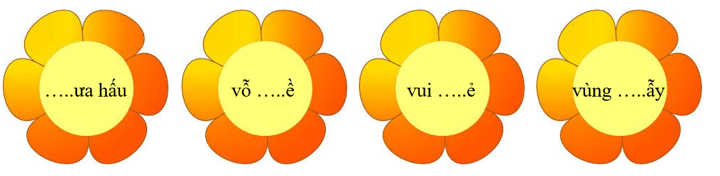 Điền “v” hoặc “d” lần lượt vào chỗ trống: (ảnh 1)