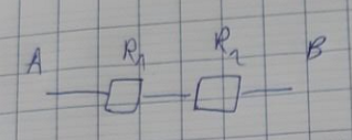 Một đoạn mạch điện gồm hai dây điện trở R_1 = 30Omega ,{R_2} = 15Omega  mắc nối tiếp. Hiệu điện thế ở hai đầu luôn không đổi bằng 9V.  A. Tìm cường độ dòng điện qua mạch.  B. Tìm hiệu điện thế giữa hai đầu mỗi dây dẫn, công suất điện của đoạn mạch (ảnh 1)