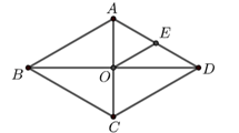 Cho hình thoi ABCD tâm O có cạnh bằng 2a và góc ADC bằng 60 độ. Gọi E là trung điểm AD. a. Hãy nêu các vecto khác vecto 0 và ngược hướng với vecto OE (ảnh 1)