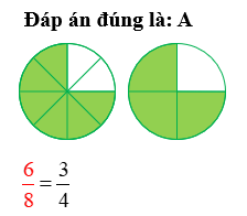Phân số thích hợp điền vào dấu hỏi chấm (?) là: (ảnh 2)
