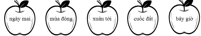 Em hãy tô màu vào các từ ngữ trả lời cho câu hỏi “Khi nào?”: (ảnh 1)