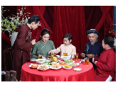 Ben: Will you go to the New Year Party for Tet? 	   Huy: ______  (ảnh 1)