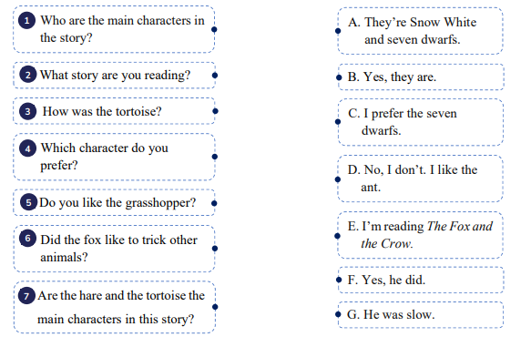 Read and match. (ảnh 1)
