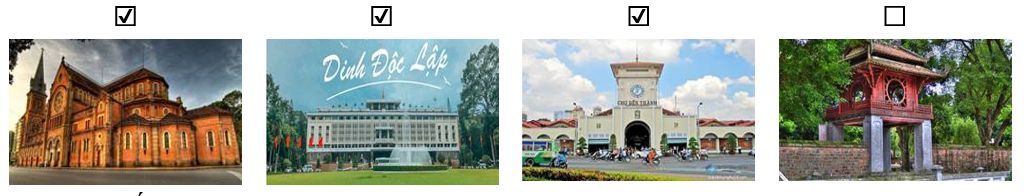 Đánh dấu ☑ vào ảnh ở thành phố Hồ Chí Minh. (ảnh 2)