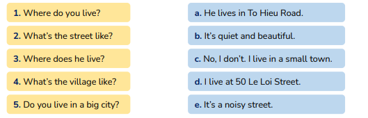 Read and match. (ảnh 1)