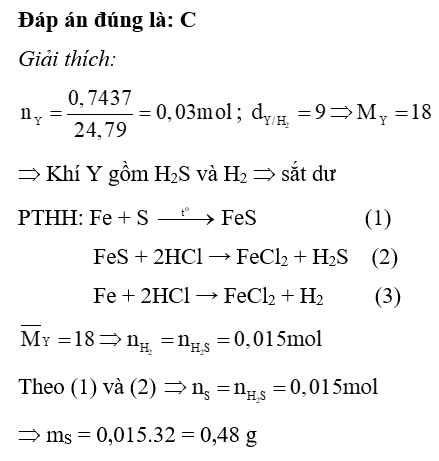 Cho 1,68 gam bột sắt tác dụng với lưu huỳnh trong điều kiện không có không khí thu được chất rắn X. Cho chất rắn X hòa tan trong (ảnh 1)