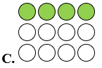 Hình đã tô màu 2/3 số hình tròn là: (ảnh 4)