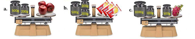 Điền trọng lượng phù hợp vào chỗ trống (ảnh 1)