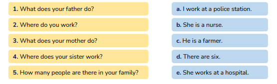 Exercise 9. Match. What does your father do? (ảnh 1)