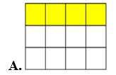 Hình có phần tô màu bằng 1/3 hình là: (ảnh 2)