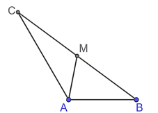 Cho tam giác ABC có AB = 2, AC = 3, góc A = 120 độ. a) Tính AB. AC và suy ra độ dài BC.  b) Tính độ dài trung tuyến AM (ảnh 1)