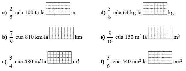 Điền số thích hợp vào ô trống. (ảnh 1)