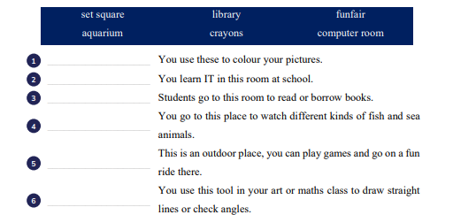 Read and write the correct words. (ảnh 1)