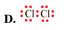 Công thức electron nào sau đây không đủ electron theo quy tắc octet? (ảnh 4)