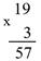 Tính 19 x 3 = … (ảnh 1)