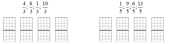 Số? a) Sắp xếp các phân số theo thứ tự từ bé đến lớn là: (ảnh 2)