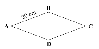 Điền vào ô trống cho thích hợp. a) Cho hình thoi ABCD như hình bên: (ảnh 2)