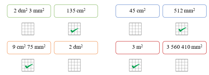 Điền dấu V dưới số đo bé nhất. (ảnh 3)