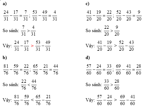 Điền dấu >, <, = thích hợp vào ô trống (ảnh 2)