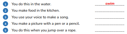 Read and write ONE word. You make food in the kitchen. (ảnh 1)