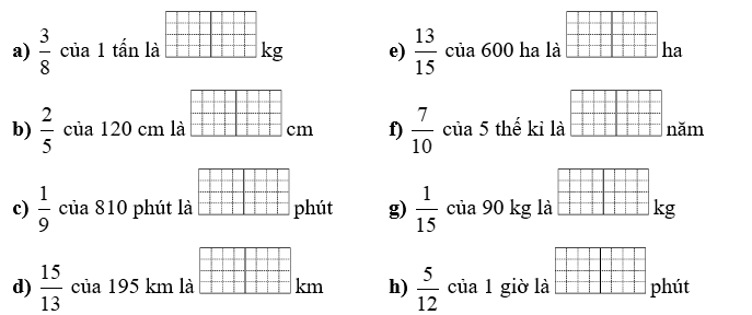 Điền số thích hợp vào ô trống. (ảnh 1)