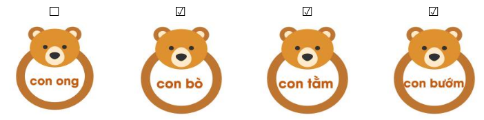 Bài thơ nhắc tới các con vật nào? Đánh dấu ☑ trước phương án trả lời đúng: (ảnh 2)