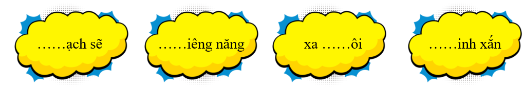 Điền “s” hoặc “x” thích hợp vào chỗ trống: (ảnh 1)