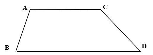 Vẽ hình thang ABCD với hai đáy là AC và DB. (ảnh 1)