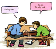 Em hãy viết lời xin lỗi thích hợp với tình huống trong bức tranh dưới đây: (ảnh 1)