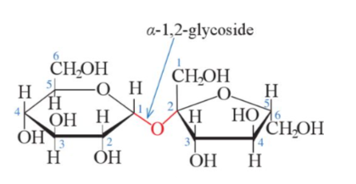 Carbohydrate nào dưới đây không có nhóm −OH hemiacetal (hoặc hemikatal)? (ảnh 1)