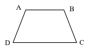 Hình thang ABCD (như hình vẽ) có các cạnh bên lần lượt là: (ảnh 1)