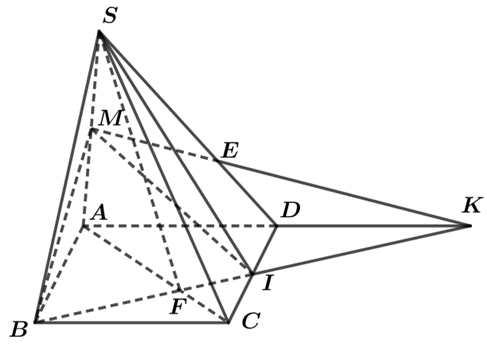Vậy tỉ số cần tìm là \(\frac{{SE}}{{ED}} = 2\). (ảnh 1)