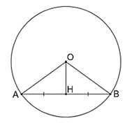Cho đường tròn (O) và dây AB không đi qua tâm của đường tròn (O). Biết rằng AB = 16 cm và khoảng cách từ tâm O đến AB bằng 6 cm, hỏi đường kính của đường tròn (O; OB) bằng bao nhiêu cm? (ảnh 1)