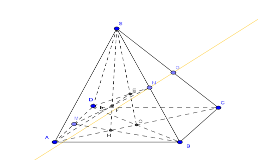 \( \Rightarrow E,F,A\) thẳng h&agrave;ng. (đpcm) (ảnh 1)