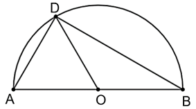 Cho h&igrave;nh vẽ:    Biết rằng \(\widehat {{\rm{DOB}}} = 120^\circ \), OA = 2 cm, khi đ&oacute;:  (ảnh 1)